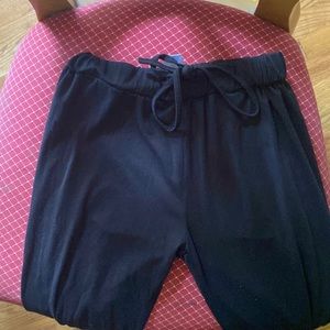 Black tights with flares at the bottom